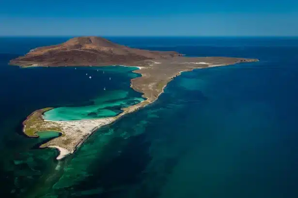 Aerial view of Coronados Island Loreto Bay National Park