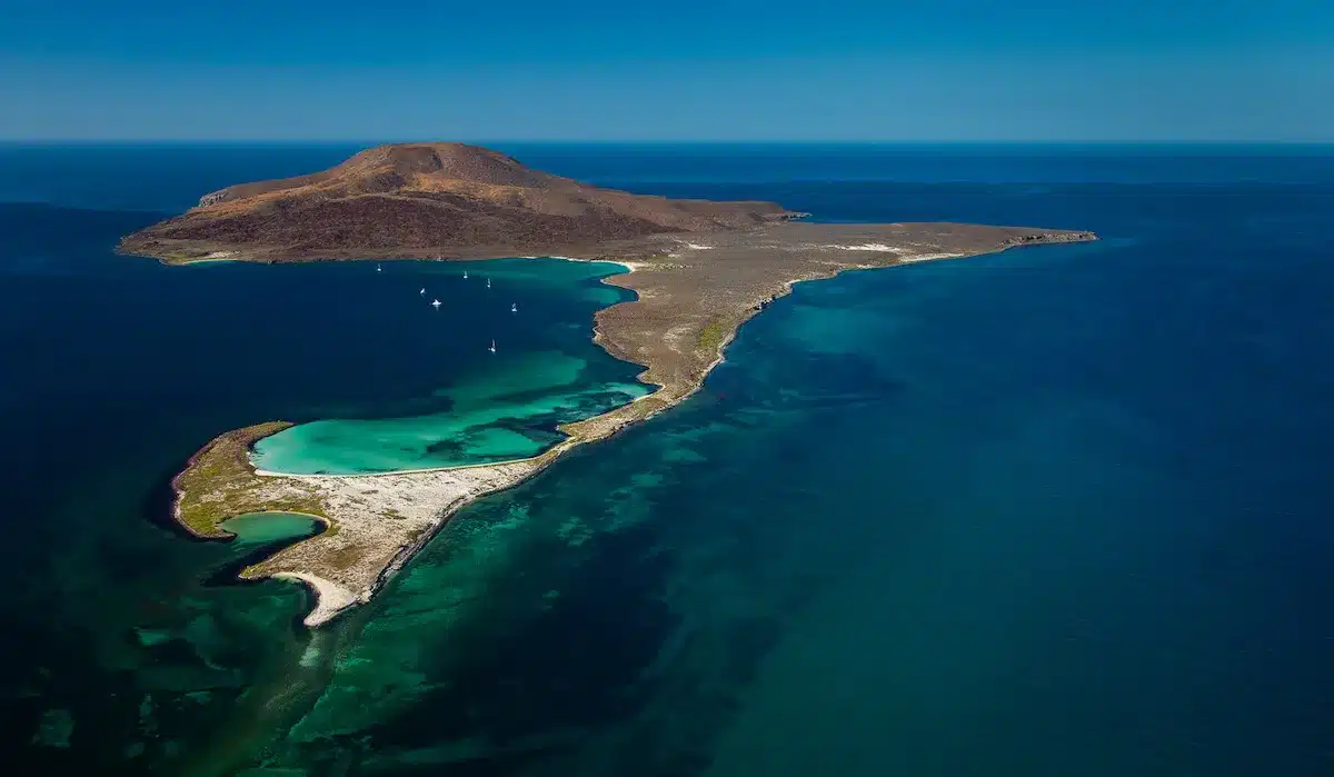 Aerial view of Coronados Island Loreto Bay National Park